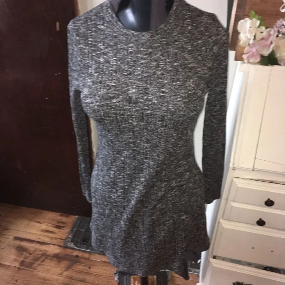 Topshop heathered, ribbed A-line sweater dress